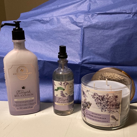 Bath & Body Works Other - 🎄Bath & Body works 3 piece set, Lavender Mint Tea Bundle NEW